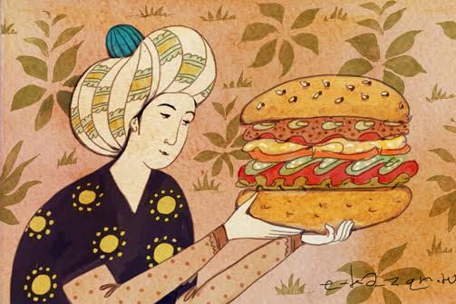 Шаурма на ливанский манер у остановки Мусина