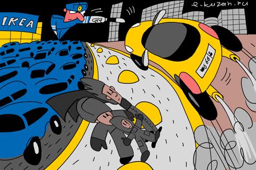 Тротуар у МЕГИ избавили от машин. Навсегда