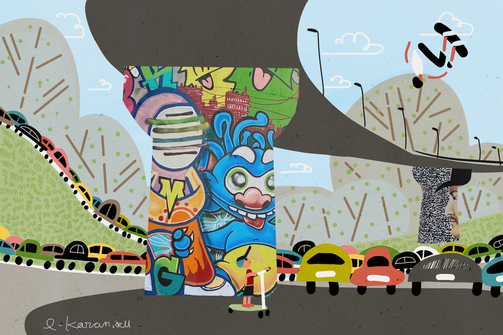 У экстрим-парка нет парковки. Смотрите, как отдувается Подлужная