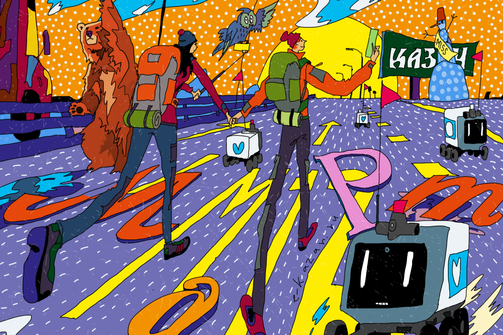 Еще в двух районах появились роботы-доставщики, семейная пара дошла пешком из Москвы до Казани, а Фома проснулся: чем запомнился март?