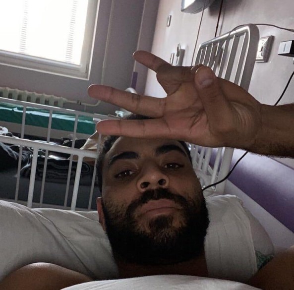 Эрвин Нгапет в больнице. Фото: volleyzenit/vk.com