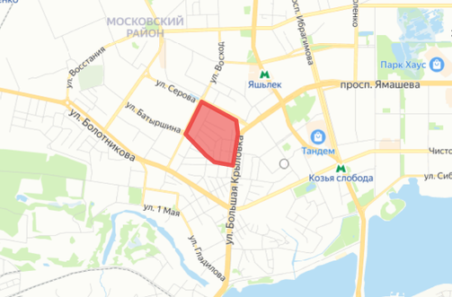 Застраиваемый участок. Схема: e-Kazan