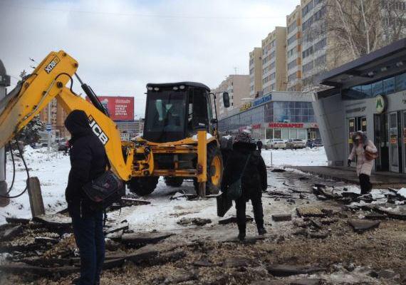 Строители не перекрыли участок. Фото: tatar-inform.ru