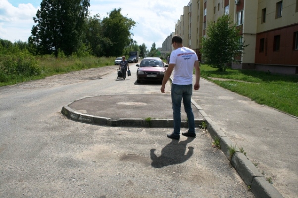 Внезапное препятствие на Гудованцева. Фото: ОНФ РТ