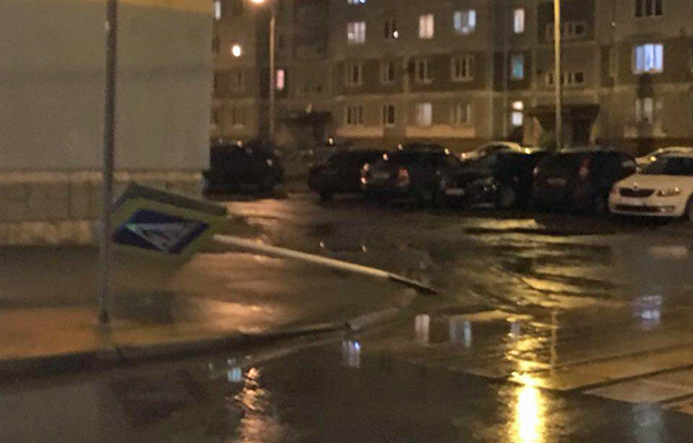 Знак отдыхает от рабочих будней. Фото: читательница Эльвира для e-Kazan.ru