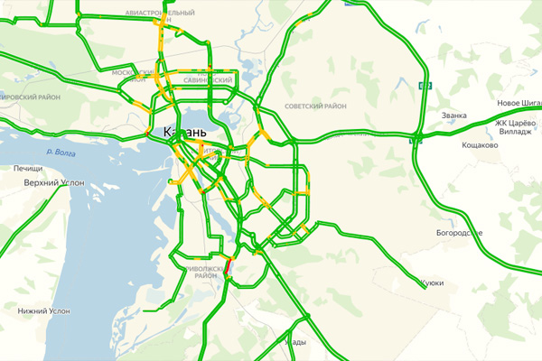 Схема: «Яндекс.Пробки»